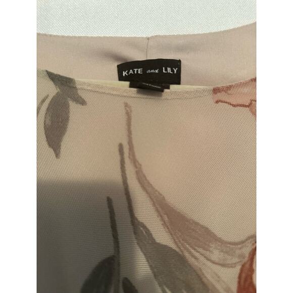 Kate and Lily floral midi dress size 6 sheath dress - Picture 3 of 9